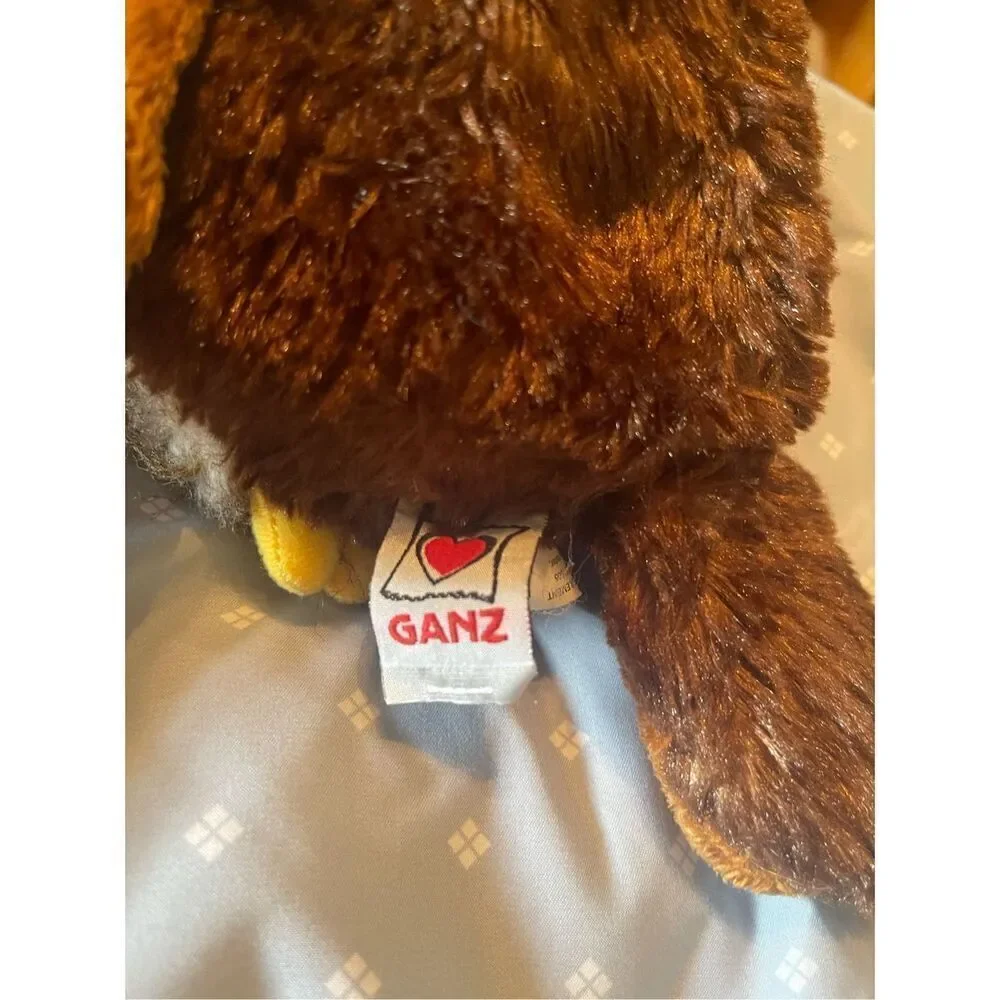 Ganz Kids Brown Polyester Webkinz Barred Fluffy Owl Plush Toy